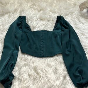 UO Teal Long Sleeve Women's Top